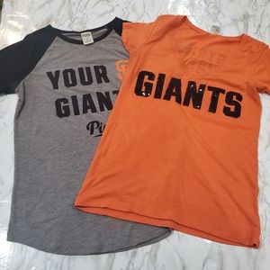 Victoria's Secret Pink MLB SF Giants Tees M